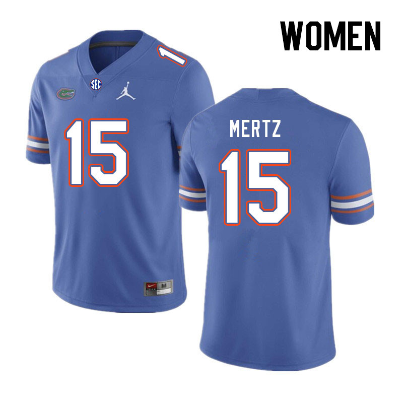 Women #15 Graham Mertz Florida Gators College Football Jerseys Stitched-Royal